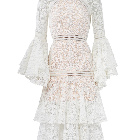 alexis lace midi dress